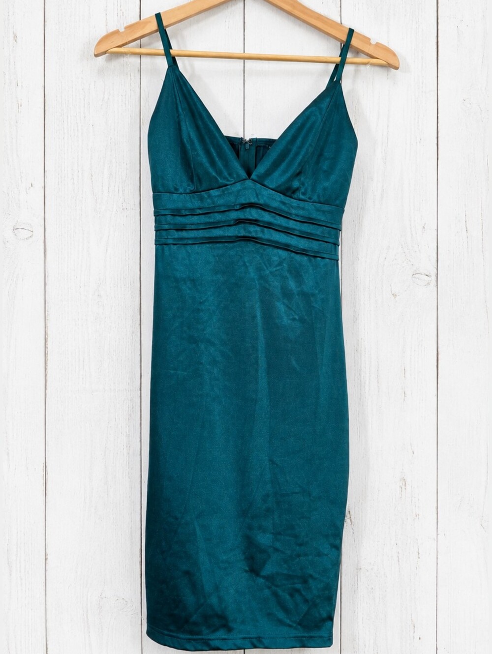 Windsor Teal Green Satin Party Party Dress Size S Hoco Dress - Picture 2 of 6